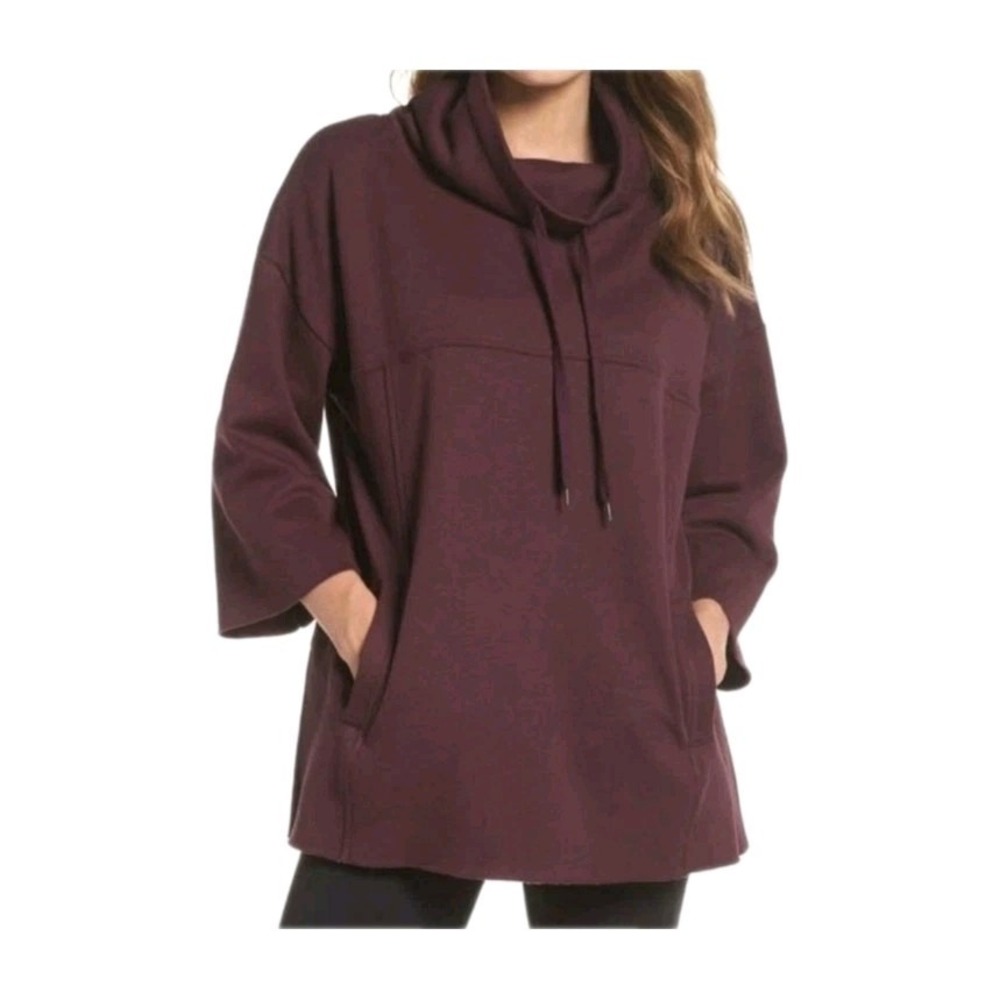 UGG Womens Funnel Neck Poncho Sweatshirt Size XS/S Cowl Neck Pullover‎ Plum NWT